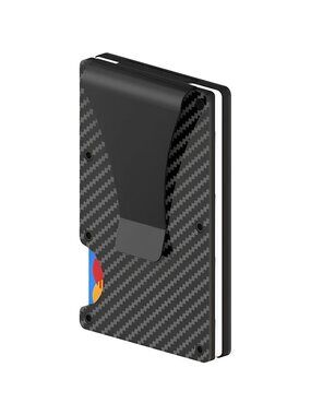 Carbon Fiber Wallet, Metal Money Clip Wallet for Men, Minimalist RFID Wallet